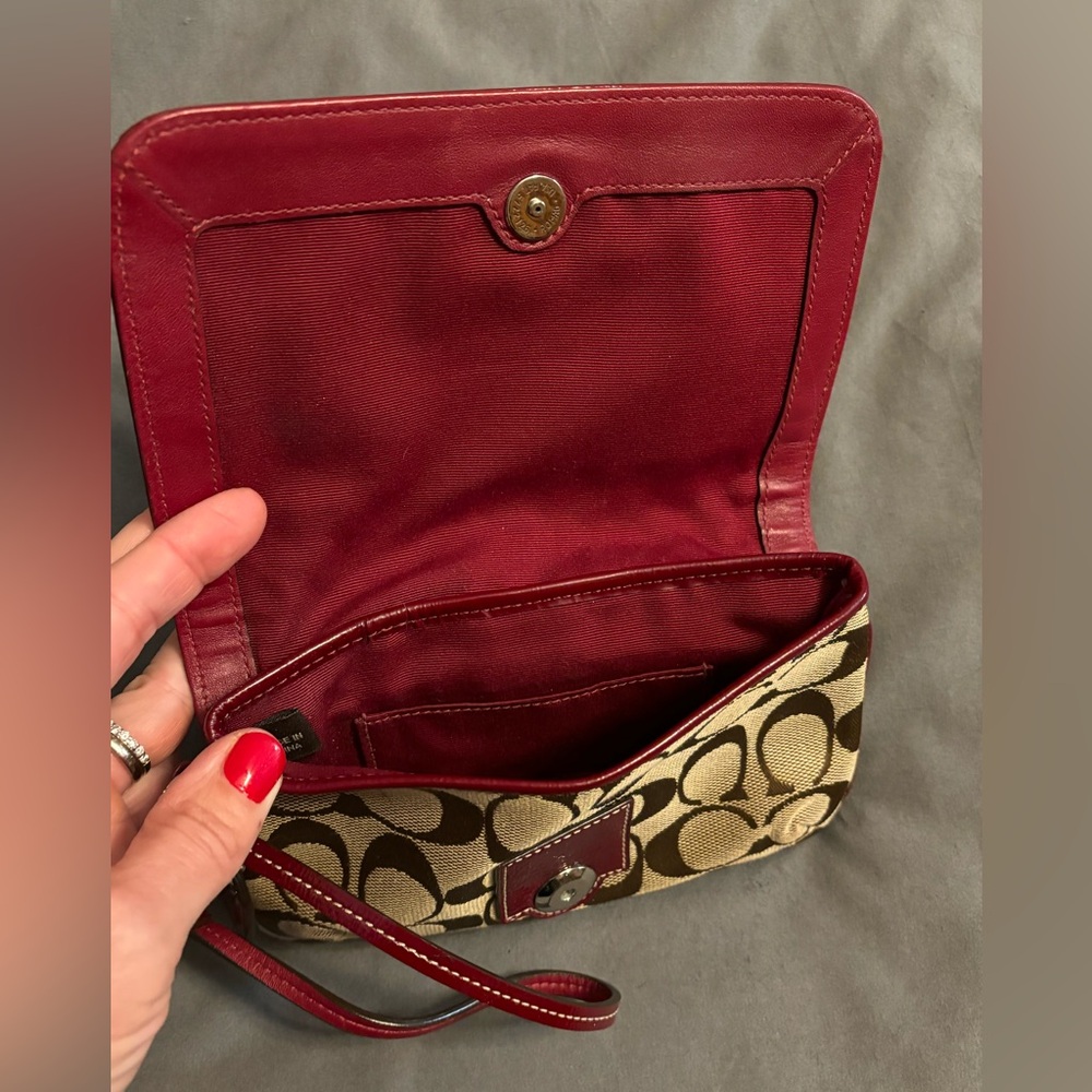 Front Flap Coach Wristlet - Picture 3 of 6